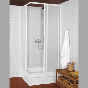 Квадратная душ кабина 900x900mm, белый профиль,