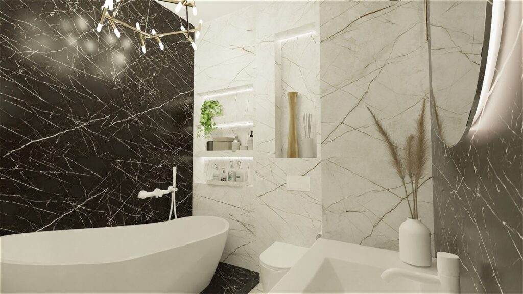 Дизайн-проект ванной комнаты от дизайнеров «Гауди Керамика»